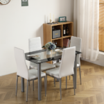 Same Code 24778886 110cm Dining Table Tempered Glass Dining Table - Image 10