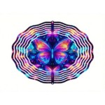 CIFbuy 3D Metal Blue Butterfly Wind Spinner: Yard and Garden Decoration, 25.4cm Kinetic Outdoor Spinner, Spinfinity Wind Sculpture, No Feather, Classic Style(TikTok/temu self-pickup orders) - Image 3