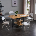 Old Code 33292149 4pcs Elegant Foldable Iron & PVC Chairs for Convention & Exhibition White - Image 32