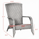 Cream White Outdoor All-Weather Rattan Fire Pit Chair with Soft Cushions Tall Curved Backrest for Garden Patio Furniture - Image 4