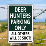 CIFbuy NO PARKING DEER HUNTERS ONLY Metal Sign 8x12, Rustic 2D Flat Outdoor Wall Art Waterproof, Waterproof, Unframed Plaque Home Decor Gift ONLYikTok, ONLYikTok, roof Self-icckup Logiopft - Image 6