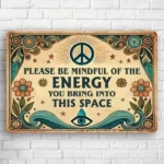 CIFbuy Vintage Metal Sign Peace Symbol Flowers Iron Wall Art Home Cafe Decor 8x12 Inches (TikTok, temu pick-up service) - Image 4