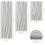 Three-piece kitchen rug set, non-slip and washable, abstract pattern kitchen hallway rug, soft and comfortable, suitable for sinks, floors, entrances, hallways and bathrooms. - Image 3