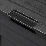 75gal 280L Outdoor Garden Plastic Storage Deck Box Chest Tools Cushions Toys Lockable Seat BLACK - Image 4