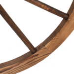 [Same Code 06108221]2pcs 30-Inch Old Western Style Garden Art Wall Decor Wooden Wagon Wheel Brown - Image 8