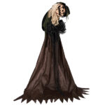 5.7ft Halloween Decorations Outdoor Life Size Animatronics Wizard with Pumpkin Face, Sound-Actived Party Decor with Creepy Sound , Scary Haunted House Props for Garden Yard Lawn - Image 4
