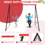 Swing Stand Frame,Swing Set Frame for Both Kids and Adults,500 Lbs Heavy-Duty Metal A-Frame Backyard Swing for Indoor Outdoor,Red(Frame Only)Non-eBay certified warehouse delivery - Image 5
