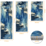 Washable kitchen floor mat set (3 pieces), non-slip long strip floor mat set, kitchen long strip floor mat, hallway/laundry room decorative carpet. - Image 5