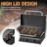 Replace 24179804 3-Burner Flat Top Gas Griddle Cooking Station with Ceramic Coated Cast Iron Pan, 30,000 BTU Propane Fuelled Griddle Station for Outdoor Barbecue Backyard Cookout - Image 12
