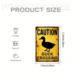 CIFbuy Vintage | Caution Duck Silhouette Metal Warning Sign 8x12 Inch 2D Flat Iron Wall Decor Yellow Retro Art Pre-Drilled Mounting Hol TikTok, TikTok, Hol Self-pickup Logiopics - Image 2