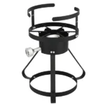 13*32inch Four-Piece Set, Black Round Iron Stove Frame, Silver Aluminum 30qt Turkey Pot 10qt Fish Pot, Gas Fryer - Image 29
