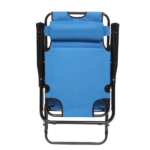 Same Code 75407956 Folding Chaise Lounge Chair for Outdoor, 2-in-1 Portable Tanning Chair with Pillow, Adjustable Recliner Chair for Beach Camping Pool, Blue - Image 15