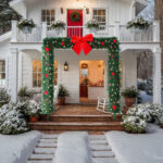 Christmas Artificial Tree Archway Decoration, Realistic PVC Holiday Tree Arch Frame for Outdoor Indoor Room Festival Party Wedding Garden, Flat Top - Image 9