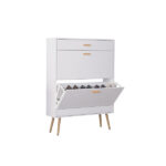 Shoe Cabinet, 16 Pair Shoe Rack Storage Organizer with 2 Flip Drawers, White Entryway Shoe Storage Cabinet for Heels, Boots, Slippers (White) - Image 2