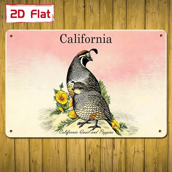 b5dff829-d971-4327-a66d-a7c3f5ace4e8.png CIFbuy 1pc California Quail & Chicks Metal Wall Plaque, 2D" 2D Flat Unframed Yellow Flowers Outdoor Garden Decor, Flowers Outdoor Garden Decor, Weatherproof Rustproof UV Wall PlaqikTok, Wall PlaqikTok, t Self-pickup Logiopics - Image 1