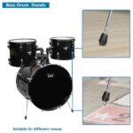 [Do Not Sell on Amazon] Full Size Adult Drum Set 5-Piece Black with Bass Drum, two Tom Drum, Snare Drum, Floor Tom, 16" Ride Cymbal, 14" Hi-hat Cymbals, Stool, Drum Pedal, Sticks - Image 33
