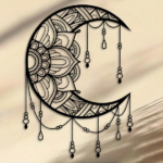 CIFbuy Mandala Moon Wall Art iron Wall Hanging for Yoga Meditation Room Decor(TikTok, temu pick-up service)