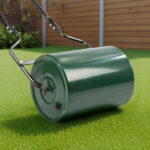 16in Heavy Duty Steel Lawn Roller, Garden Roller Can Be Filled with Water or Sand, Hand Roller with U-shaped Handle, Green & Black - Image 10