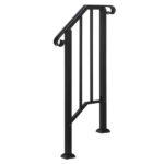 [Same Code 21862947 70638141]Artisasset Matte Black Outdoor 1st Tier Iron Handrail - Image 16