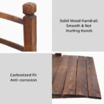 Arch Bridge Small Wooden Bridge Courtyard Outdoor Anticorrosive Wood Landscape Bridge Carbonization Color - Image 22
