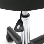 Round Shape Plastic Adjustable Salon Stool with Back Black - Image 7