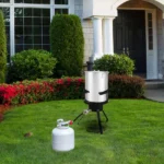 13*32inch Four-Piece Set, Black Round Iron Stove Frame, Silver Aluminum 30qt Turkey Pot 10qt Fish Pot, Gas Fryer - Image 54