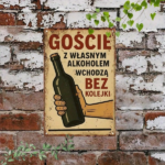 CIFbuy Vintage Polish Slogan Metal Sign 7.87x11.81 Inch, Retro Humorous Drinking Quotes Wall Art, 2D Flat Iron Home Bar Decor, Funny Dr TikTok, TikTok, y Dr Self-pickup Logiopics - Image 4