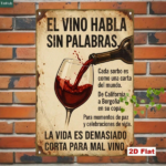 CIFbuy Vintage Spanish Red Wine Metal Sign 7.87x11.81in" Wine Glass Tin Plaque Rustic, Wall Decor Silent Quotes 2D Flat Iron 7.87x11.8ikTok, 7.87x11.8ikTok, t Self-pickup Logiopics - Image 8