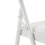 Old Code 33292149 4pcs Elegant Foldable Iron & PVC Chairs for Convention & Exhibition White - Image 21