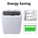 same code 05164613 Compact Twin Tub with Built-in Drain Pump XPB35-188S 14.3(7.7 6.6)lbs Semi-automatic Gray Cover Washing Machine - Image 6