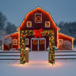 Christmas Artificial Tree Archway Decoration, Realistic PVC Holiday Tree Arch Frame for Outdoor Indoor Room Festival Party Wedding Garden, Flat Top - Image 5