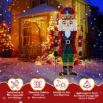 Lighted Nutcracker Christmas Yard Decorations, Pre-lit 2D Nutcracker Soldier with 162 LED Warm White Lights and Stakes for Xmas Outdoor Holiday Indoor Decor Lighted Holiday Displays - Image 6