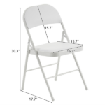 Same Code 71155989 6pcs Elegant Foldable Iron & PVC Chairs for Convention & Exhibition White - Image 5