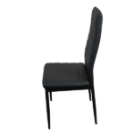 4pcs Elegant Assembled Stripping Texture High Backrest Dining Chairs Black Replace encoding 13028198-18410366 - Image 7