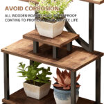 Plant Stand Indoor with Grow Lights - 62" Tall Plant Shelf, Lighted Corner Plant Stands for Indoor Growing, 8 Tiered Large Flower Holder, S-Shaped Decorative Rack for Living Room (WALNUT COLOR) - Image 20