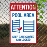 CIFbuy Vintage Iron Pool Safety Warning Sign 8x12 Inch" Keep Gate Closed & Locked Metal Plaque, Metal Plaque, Waterproof Rustproof Outdoor Yard Decor 8x12 InikTok, 8x12 InikTok, t Self-pickup Logiopics - Image 7