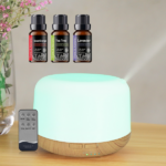 500ml Ultrasonic Essential Oil Diffuser & Humidifier with Remote, Auto-Off Timer, 7 Color Changing Night Light for Home, Office, Yoga - Image 13