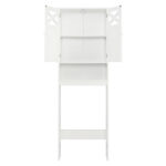 Double Door Fork Toilet Cabinet White - Image 51