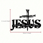 CIFbuy™ Iron Jesus Cross & Verse Wall Art, Religious Style Wall Hanging, Christian Theme Home Decor (TikTok, Temu: Self-pickup available) - Image 2