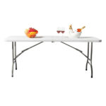 6' Folding Table Portable Plastic Indoor Outdoor Picnic Party Dining Camping Tables - Image 63
