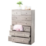 Modern Simple 7-Drawer Dresser Gray - Image 6