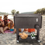 Same Code 16526367 80QT Rattan Square Legs Cooler with Shelf - Image 35