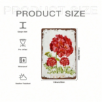 CIFbuy 1pc Classic Geranium Bouquet Vintage Tin Sign 8x12 Inch Retro Iron Floral Wall Art, Inch Retro Iron Floral Wall Art, Horizontal Oblong Unframed Metal Plaque, Horizontal Oblong Unframed Metal Plaque, Spr ikTok, ikTok, Horizontal Oblong Unframed Metal Plaque Self- Ickup LogiopSpr - Image 2