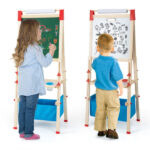 3-in-1 Kids Art Easel - Double-Sided Magnetic Board+Paper Roll, 26 Letter Magnets, Multicolor - Image 16