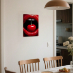CIFbuy Modern Minimalist Metal Sign, Red Cherry Lips 2D Flat Art Poster, Aesthetic Wall Decor For Living Room Bedroom, 12x8 Inch TikTok, TikTok, tic Wall Decor For Living Room Bedroom Self-pickup Logiopics - Image 7
