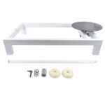 41.5" Rolling Kitchen Island Cart with Storage, White Kitchen Cart with Drawer & Cabinet, Spice Rack & Towel Holder - Image 17