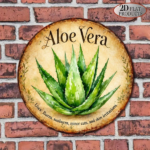 CIFbuy Vintage Aloe Vera Wall Sign 8x8in, "" Retro, Flat Decorative Plaque for Burns & Skin Irritation TikTok, TikTok, temu emu Self-pickup Logitiics - Image 10