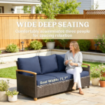 Rattan Wicker Sofa - Image 8
