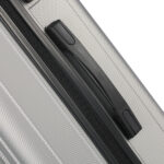 ABS Trolley Case 20in 24in 28in 3PCS Suitcase Set Striped Textured Suitcase Silver Gray - Image 11