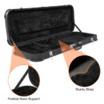 Replace 13198066 Electric Guitar Square Hard Case with Protective Sleeve Fits ST TL Burning fire 170 Style Electric Guitar Blac - Image 8